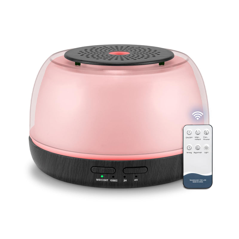 300ML Essential Oil Diffuser - 8-Hour Aromatherapy with Remote Control, 7-Color LED Lights, 4 Timer Settings for Home