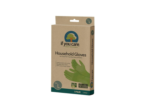 If You Care Latex Gloves, Large â 1 Pair (Pack of 1) â for Gardening, Dishwashing, Cleaning Kitchen and Bathroom â 100% Cotton Lined,