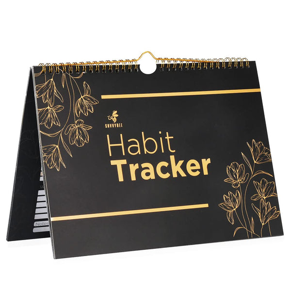Habit Tracker Calendar: 24-Month Goal Planner with 120GSM Paper and Metallic Spiral - Track Daily, Weekly, and Monthly Tasks in Style with