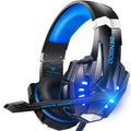 BENGOO G9000 Stereo Gaming Headset for PS4 PC Xbox One PS5 Controller, Noise Cancelling over Ear Headphones with Mic, LED Light, 7.1 Surround