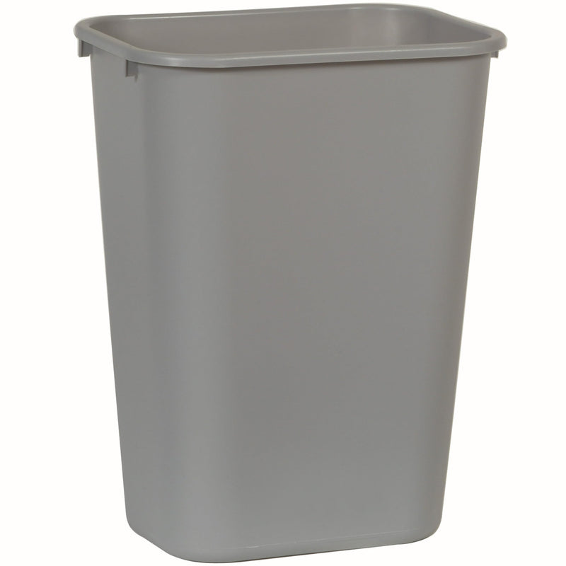 Rubbermaid Commercial Products Deskside Wastebasket/Trash Can, 10.25-Gallon/41-Quart, Gray, Plastic, Garbage Can for Home/Office, Fits under
