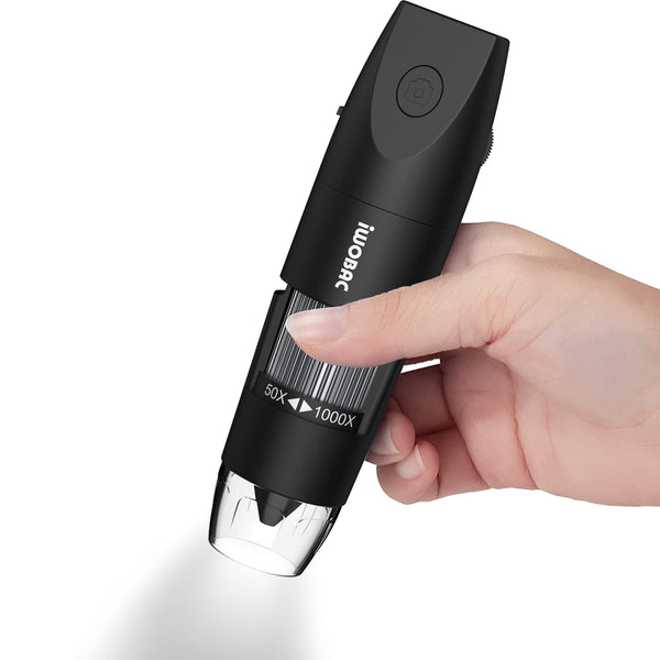 Digital Microscope Wireless Pocket Handheld USB Microscopes, 50X-1000X Zoom Fixed Focus HD Magnifier with Leds, Inspection Camera Compatible with