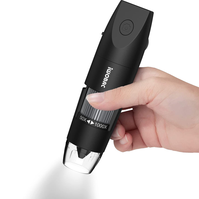 Digital Microscope Wireless Pocket Handheld USB Microscopes, 50X-1000X Zoom Fixed Focus HD Magnifier with Leds, Inspection Camera Compatible with