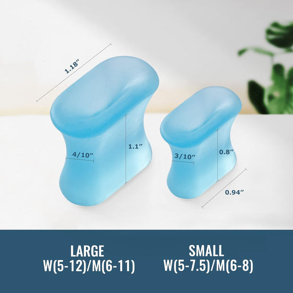 Welnove Upgraded Gel Toe Separators – 12-Pack Bunion Pads – Toe Spacers for Straightening Overlapping Toes, Bunions, Calluses – Soft Silicone