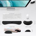 Zibly Ergonomic Gel Memory Foam Keyboard Wrist Rest & Mousepad Rests for Computer, Silky Wrist Rest for Typing, Laptop, and Mouse Desk Pads