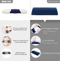Menlo Park Lower Back Pain Relief Pillow,Memory Foam Back Waist Pillows for Bed,Lumbar Support Pillow for Sleeping,Bed Rest Pillow with Cooling