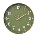 HZDHCLH Wall Clocks Battery Operated,12 inch Silent Non Ticking Modern Wall Clock for Living Room Bedroom Kitchen Office Classroom Decor (Olive