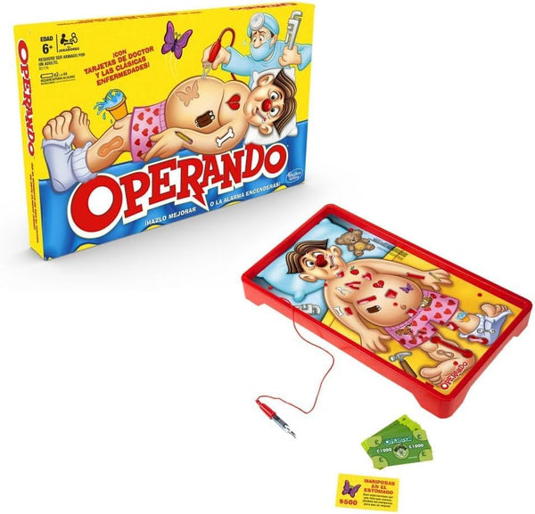 Hasbro Gaming Operation Electronic Board Game with Doctor Cards and Funny Ailments, Kids Games, 1+ Players, Funny Board Game for Children Ages 6+