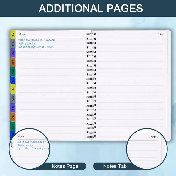 2025-2026 Planner - Weekly & Monthly Planner Runs Jul 2025 to Jun 2026, 6.25" X 8.25", 12 Monthly Tabs, 14 Notes Page, Plastic Pocket, Flexible