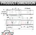 TOPTOW Hitch Extender, Fits for 2 Inch Receiver, 7 Inch Extension Length, with 5/8 Inch Hitch Pin