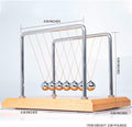 CERROPI Large Newtons Cradle Pendulum with 7 Balls, Physics Perpetual Motion Desk Toys for Office, Calm down Fidgets, 50+ Sec Swingtime (Beech Base)