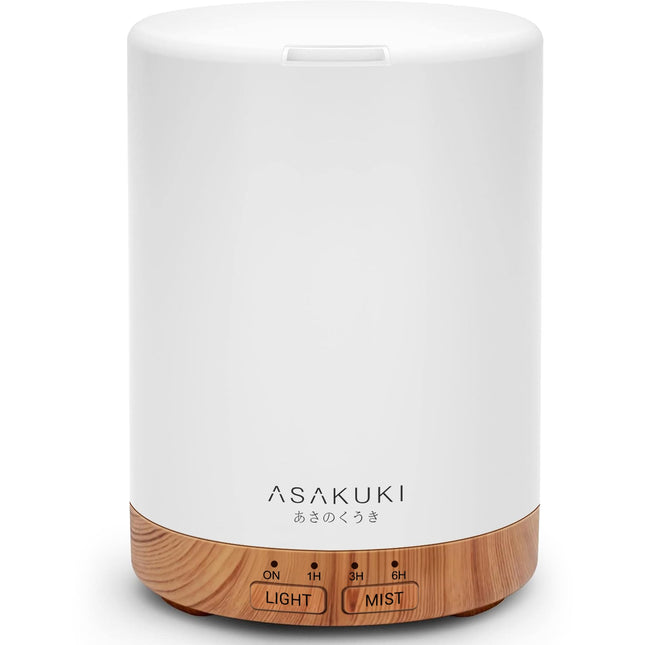 ASAKUKI 300ML Essential Oil Diffuser, Quiet 5-In-1 Premium Humidifier, Home Fragrance Aroma Diffuser with 7 LED Color Ch