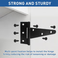 Tambee Gate Hinges Barn Door Hinges T-Strap Shed Door Hinges Outdoor Heavy Duty Hinge Wrought Hardware for Wooden Fences(8Inch 2PCS)