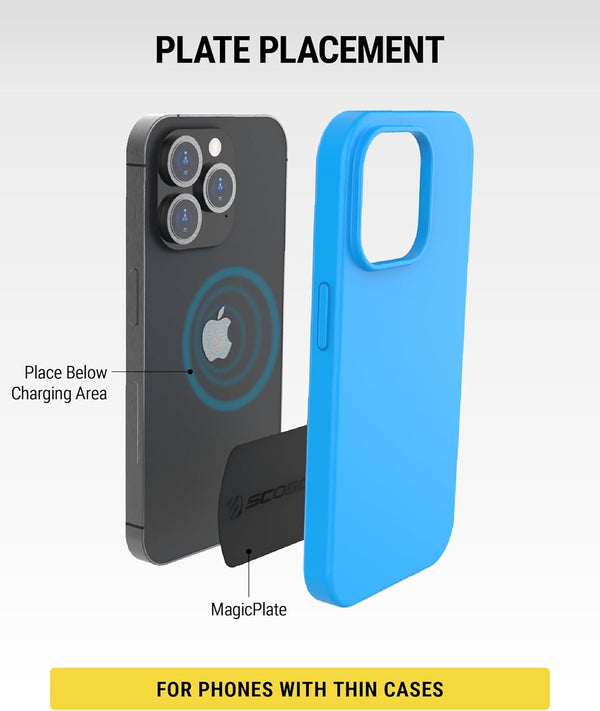 Scosche MAGRKI Magicmount Replacement Metal Plate Kit for Phone, Metal Plates for Magnetic Mount Cell Phone Holder for Car, Universal with All