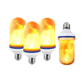 6W E26 LED Flame Effect Light Bulb - 4 Modes Fire Flickering Bulbs for Christmas Decoration Atmosphere Lighting (2 Pack)