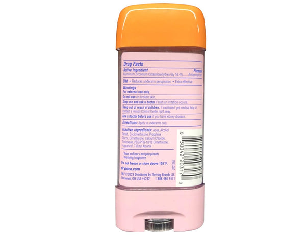 Dry Idea Powder Fresh, Clear Gel, Anti-Perspirant and Deodorant, 3.0 Fl Oz (Pack of 2)