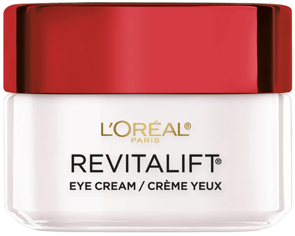 L'Oreal Paris Skincare Revitalift Anti-Wrinkle and Firming Eye Cream with Pro Retinol, Treatment to Reduce Dark Circles, Fragrance Free, 0.5 Oz.