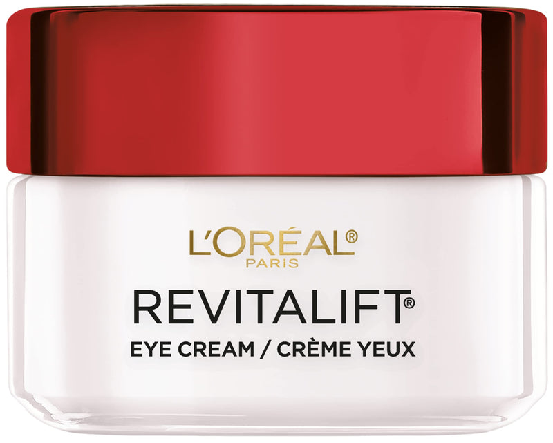 L'Oreal Paris Skincare Revitalift Anti-Wrinkle and Firming Eye Cream with Pro Retinol, Treatment to Reduce Dark Circles, Fragrance Free, 0.5 Oz.