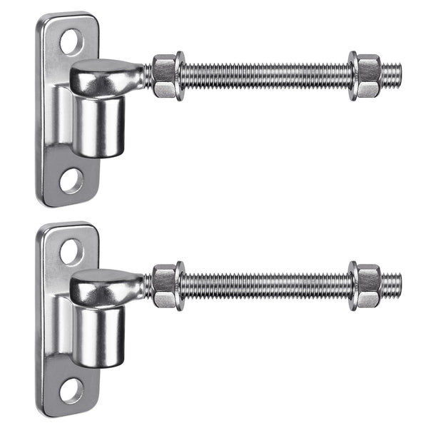 304 Stainless Steel Heavy Duty Gate Hinges, 6'' J Bolt Gate Hinge with Dia M12, 4Pack Welded Hinge for Farm Gate, One Piece Molded Gate Hinge for