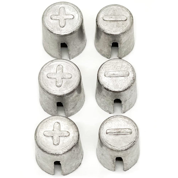 6 Pieces Battery Terminals Post Lead Shims Car Battery Post Caps Adapter Terminal Cable Ends Repair Kits for Positive or Negative Worn Posts Loose