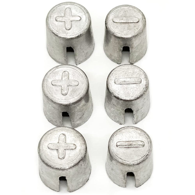6 Pieces Battery Terminals Post Lead Shims Car Battery Post Caps Adapter Terminal Cable Ends Repair Kits for Positive or Negative Worn Posts Loose