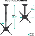 WALI TV Ceiling Mount Adjustable Bracket Fits Most LED, LCD, OLED and Plasma Flat Screen Display 26 to 65 Inch, up to 110 Lbs, Mounting Holes