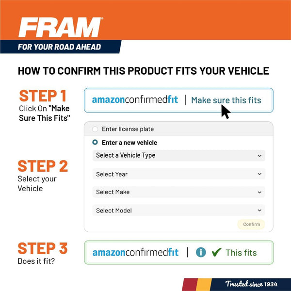 FRAM Extra Guard PH3614, 10K Mile Change Automotive Replacement Interval Spin-On Engine Oil Filter for Select Vehicle Models