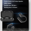 Open Ear Headphones,Bluetooth 5.3 Wireless Earbuds,5.9G Ultra-Lightweight Sport Earphones with Mic for Running Cycling,Secure Fit for Small Ears