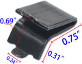 Adjustable Steel Pilaster Shelf Clip Support, Shelving Bracket Clips for Metal and Wood Shelves (14, Black)