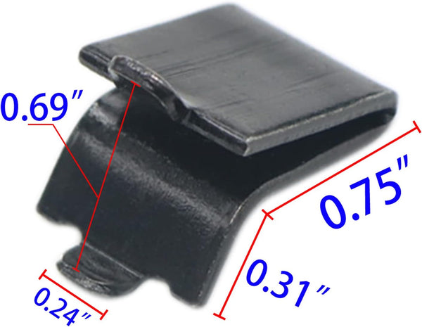 Adjustable Steel Pilaster Shelf Clip Support, Shelving Bracket Clips for Metal and Wood Shelves (14, Black)