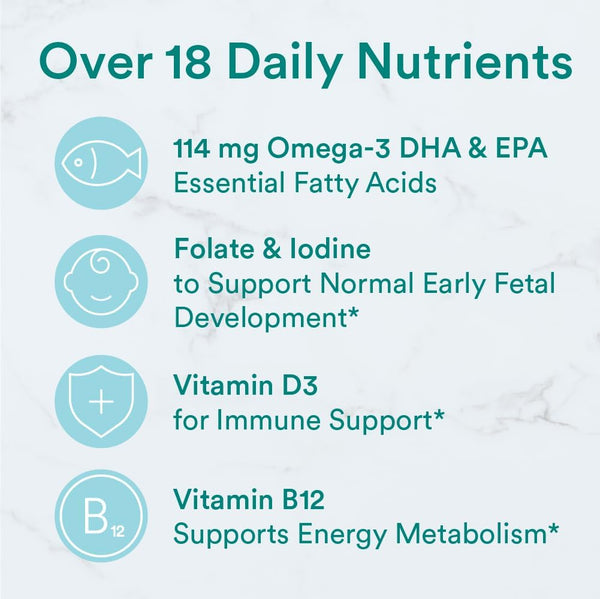 Smartypants Prenatal Vitamins for Women, Multivitamin Gummies: Omega 3 Fish Oil (EPA/DHA), Biotin, Methylfolate, Vitamin D3, C, Vitamin B12, B6,