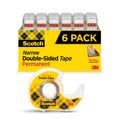 Scotch Double Sided Tape with Tape Dispenser, Office and School Supplies for Arts and Crafts, Alternative to Scrapbooking Tape, 0.75 In. X 500