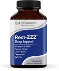 Lifeseasons Rest-Zzz - Natural Sleep Support Supplement - Fall Asleep & Stay Asleep - Calms Nervous System - Ease Muscle Tension & Restlessness -