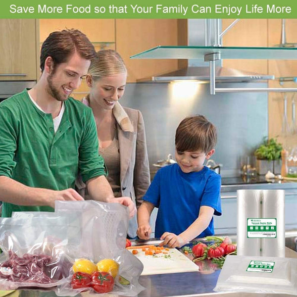 6 Pack 8"X20'(3Rolls) and 11"X20' (3Rolls) Vacuum Sealer Bags Rolls for Food,Commercial Grade, BPA Free,Puncture Prevention,Great for Sous Vide