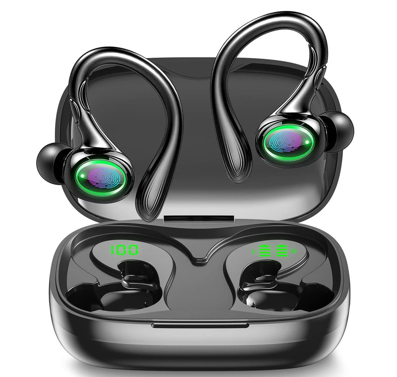Wireless Earbuds, 60H Playback Bluetooth 5.3 Headphones,Noise Cancelling Wireless Headphones with LED Battery Display, Mics Clear Call, IPX7