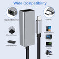 Adesso AUH-5000 USB-C to Ethernet Network Adapter - Gigabit Speed, Aluminum Alloy Case, LED Indicator, Plug & Play, Compatible with Windows, Mac