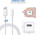 Iphone Charger,2Pack 6FT USB Wall Charger Fast Charging USB Cable Charging Cube Travel Plug Block with 6Foot Fast Cuble Lightning Cable Cord for