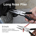 Amazon Basics Pliers Set, Hand Tools for Precision, Set of 4, Black and Silver