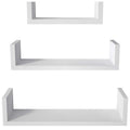 SRIWATANA Floating Shelves Wall Mounted, Solid Wood Wall Shelves, White 1.white
