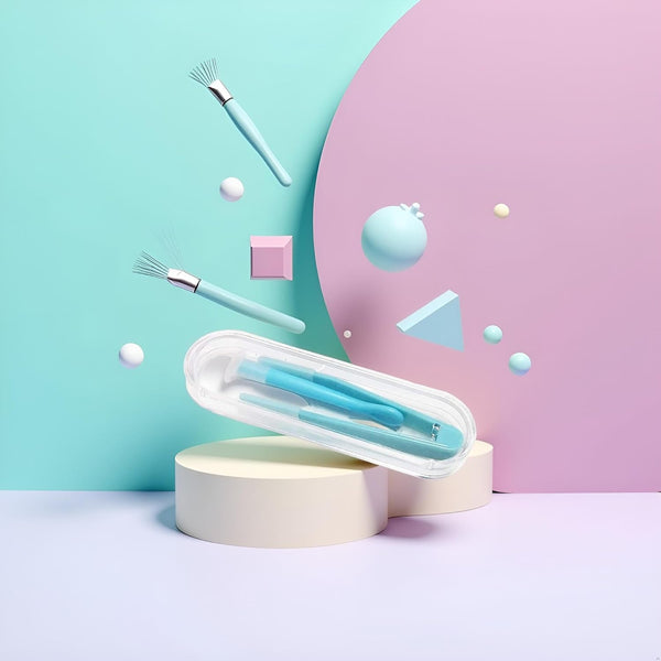 Blue Contact Applicator, Contact Lens Remover Tool, Contact Lens Applicator Tool, Inserter/Remover+Tweezer with Soft Tip, for Contact Lens Cases