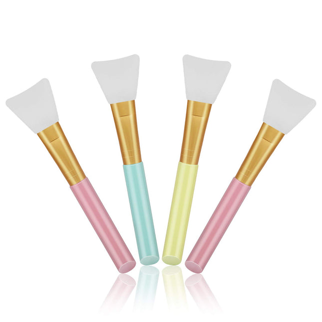 Cuttte 4pcs Silicone Face Mask Applicators, Flexible Facial Mud Masks Applicator, Hairless Moisturizers Tools, Soft Faci
