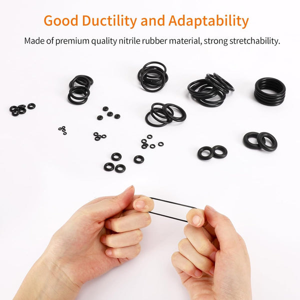 Hongway 770Pcs Rubber O Ring Assortment Kits 18 Sizes Sealing NBR Gasket Washers for Car Auto Vehicle Repair, Professional Plumbing, Air or Gas