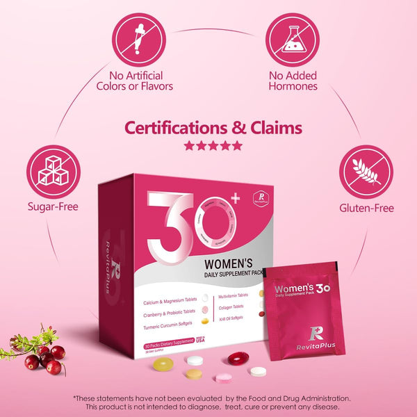 Multivitamin for Women with Vitamin A,B,C,D3,E,K2,Biotin, Collagen,Krill Oil,Cranberries Supports Energy,Wellness,Beauty and Immune - Vitamin