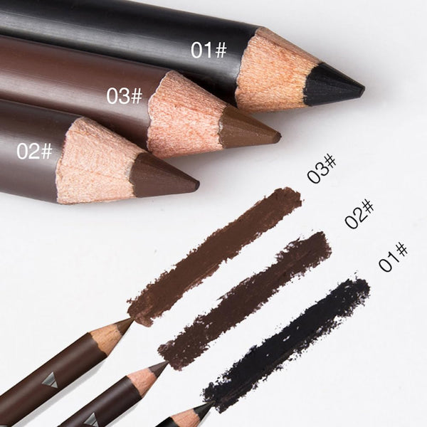 6Pcs Eyebrow Pencils for Women, Wooden Hard-Core Dark Brown Eyebrow and Eyeliner Pencil, Long Lasting Waterproof and Sweat-Proof, Beginner Makeup