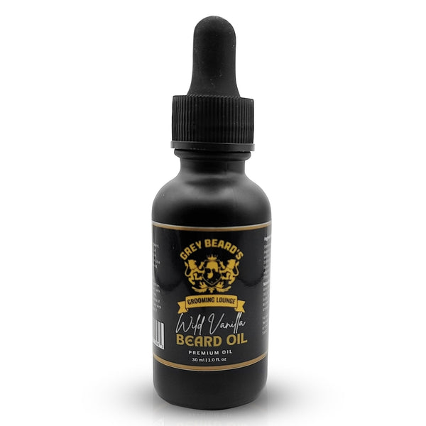 Grey Beard'S Grooming Lounge - Wild Vanilla Beard Oil for Men -Eliminates Itch & Dandruff - Deep Conditioning with Jojoba, Argan & Grapeseed Oils