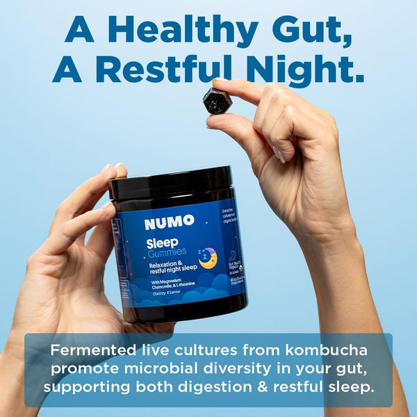 Numo Melatonin Free Sleep Gummies - Natural Sleep Aid with Magnesium, L-Theanine, Apigenin (Chamomile Extract), Taurine, VIT B6, Kombucha Culture