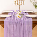 Socomi Lilac Purple Lavender Cheesecloth Table Runner Summer Boho Rustic Gauze 120 Inch 10FT Cheese Cloth Runner for Wedding Party Baby Shower