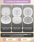 Wobsion Travel Mirror with Light, Rechargeable 1X/10X Compact Magnifying Mirror, Dimmable Pocket Mirror,Handheld 2-Side Mirror with Light,4Inch