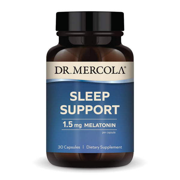 Dr. Mercola Sleep Support with Melatonin, 1.5Mg Melatonin per Serving, 30 Servings (30 Capsules), Dietary Supplement, Supports Healthy Sleep and