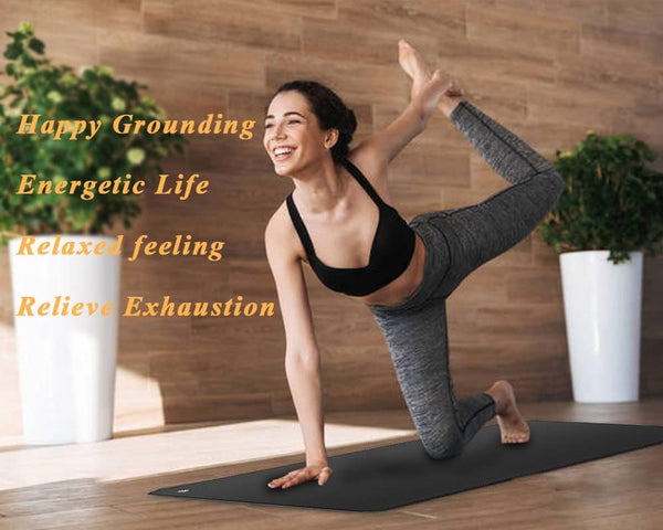 Grounding Mat, Grounding Bed Foot Mat with 1 Grounding Cord Indoor Mat Improving Sleep Health Grounding Therapy Reduce Anxiety Inflammation Pain